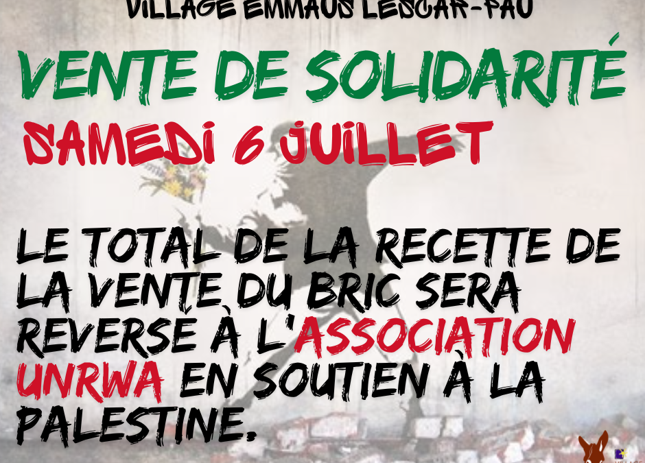 Vente de solidarité avec la Palestine